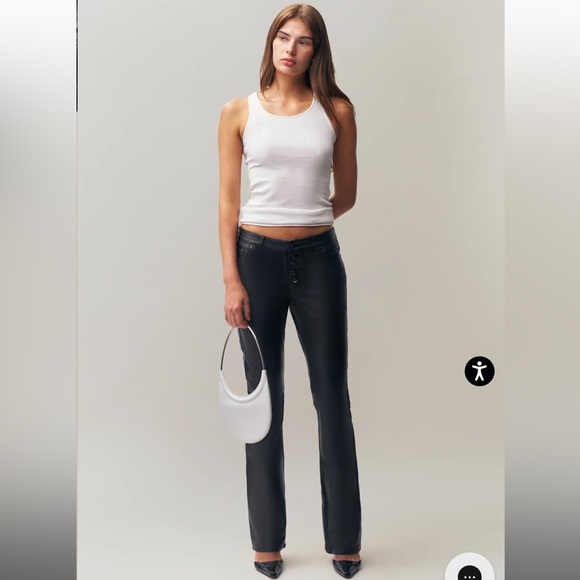 Women's Black Straight Leg Pants - Picture 6 of 7